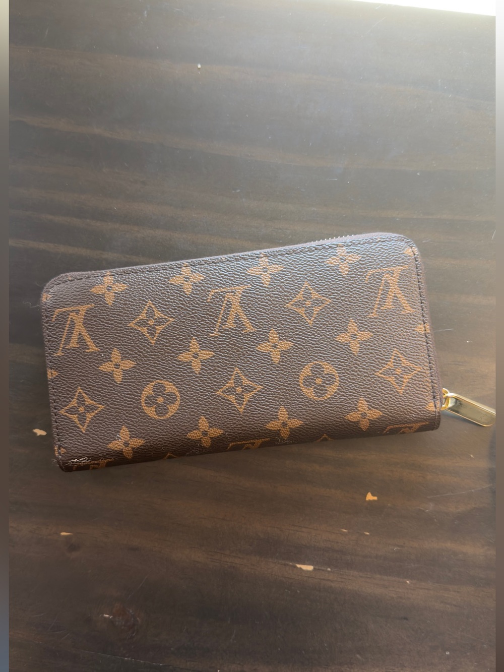 Louis Vuitton Monogram Zip-Around Wallet in Brown